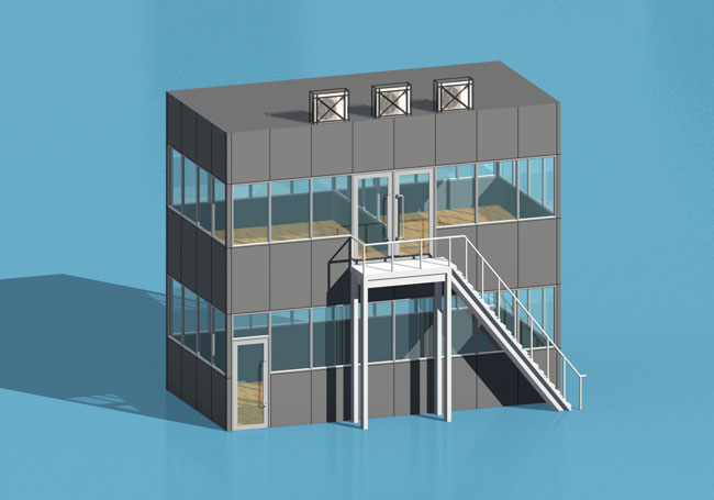 Volkswagen factory workshop foreman soundproof room