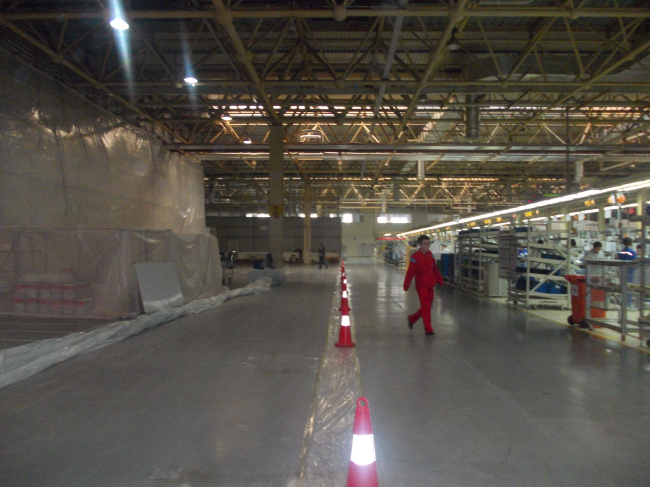 FAW Volkswagen factory floor construction renovati